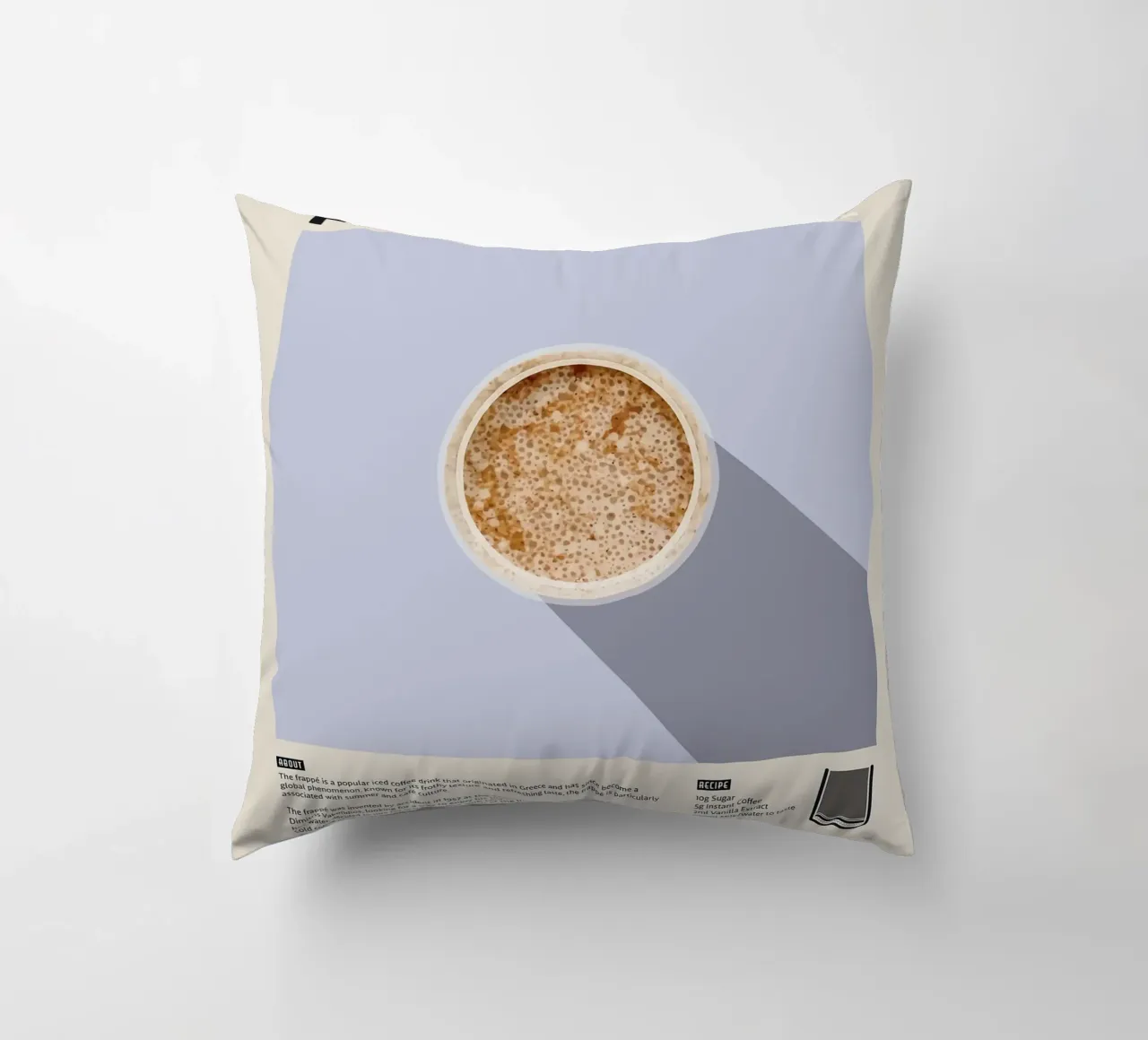 Poster del caffè Frappe cuscino da stewar