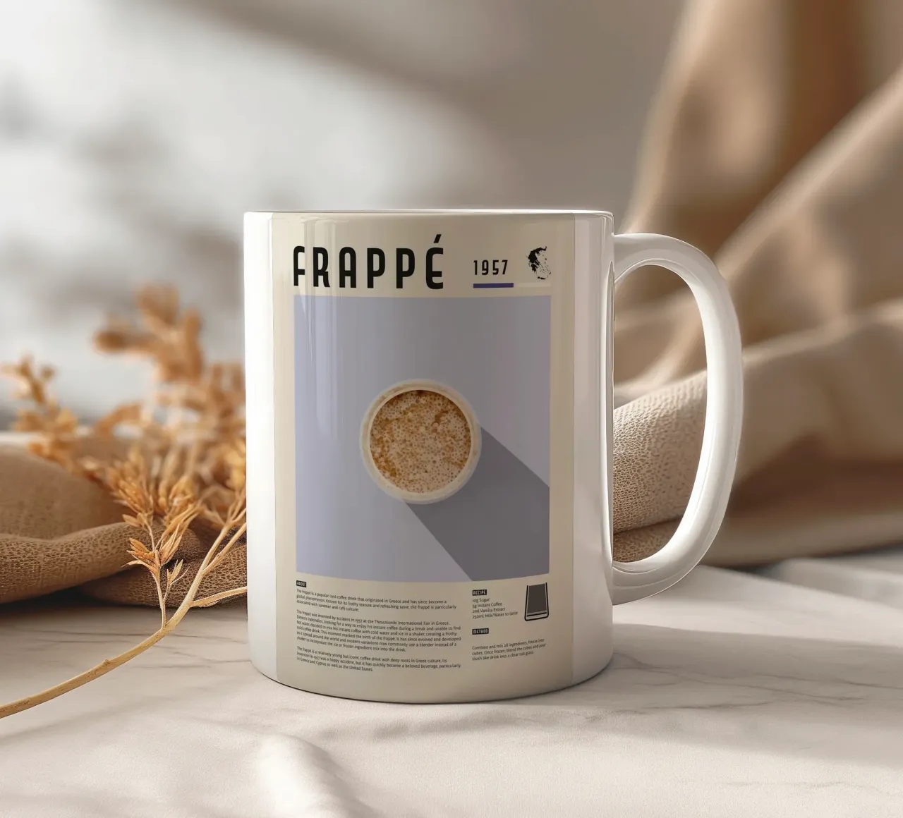Poster del caffè Frappe tazza in ceramica da stewar