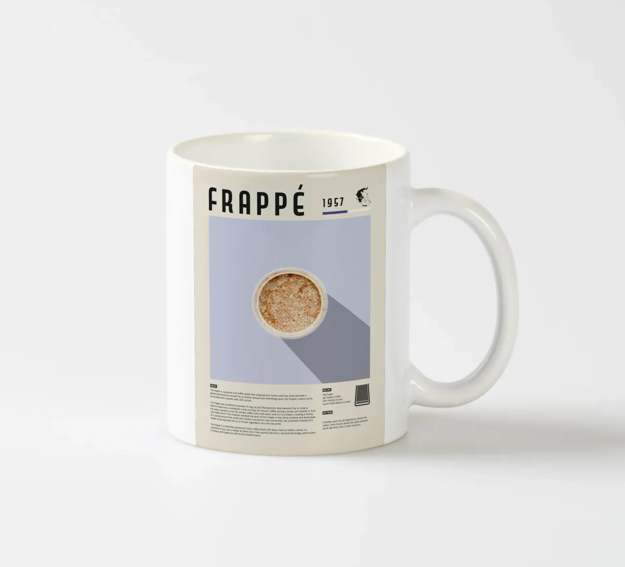 Poster del caffè Frappe tazza in ceramica da stewar