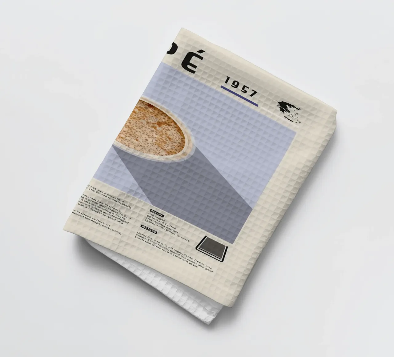 Poster del caffè Frappe canovaccio da cucina da stewar