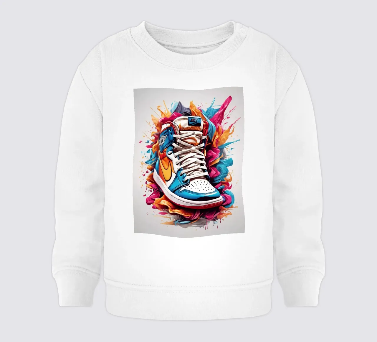 Scarpa da basket in acquerello felpa neonato da ARTVI-SHOP