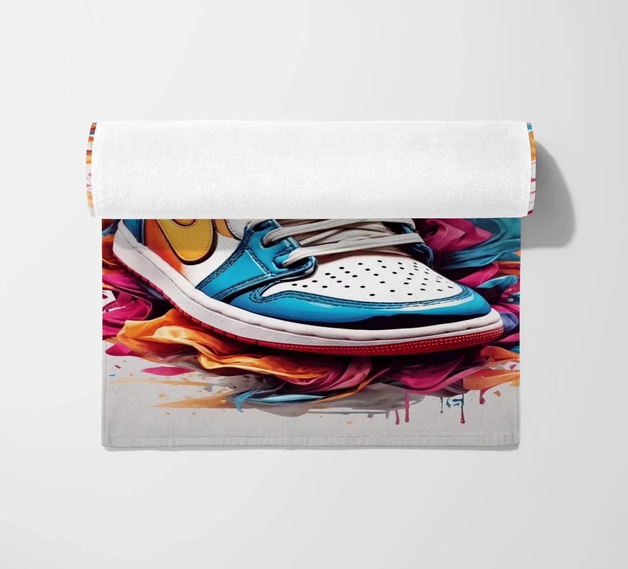 Scarpa da basket in acquerello telo mare da ARTVI-SHOP
