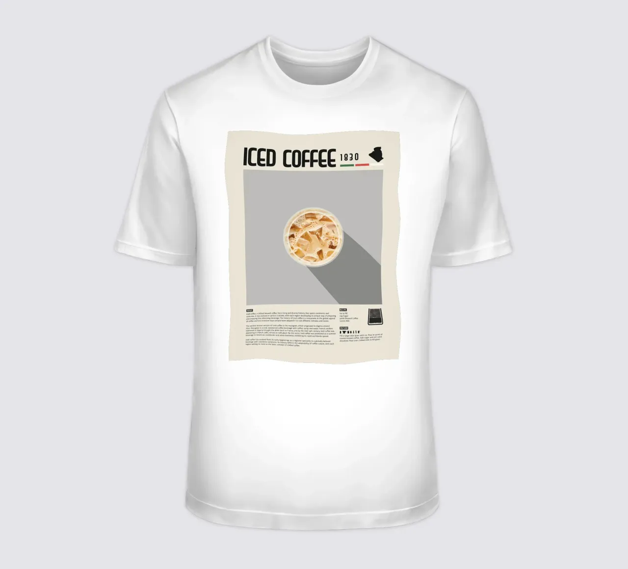 Poster sul caffè freddo t-shirt da stewar
