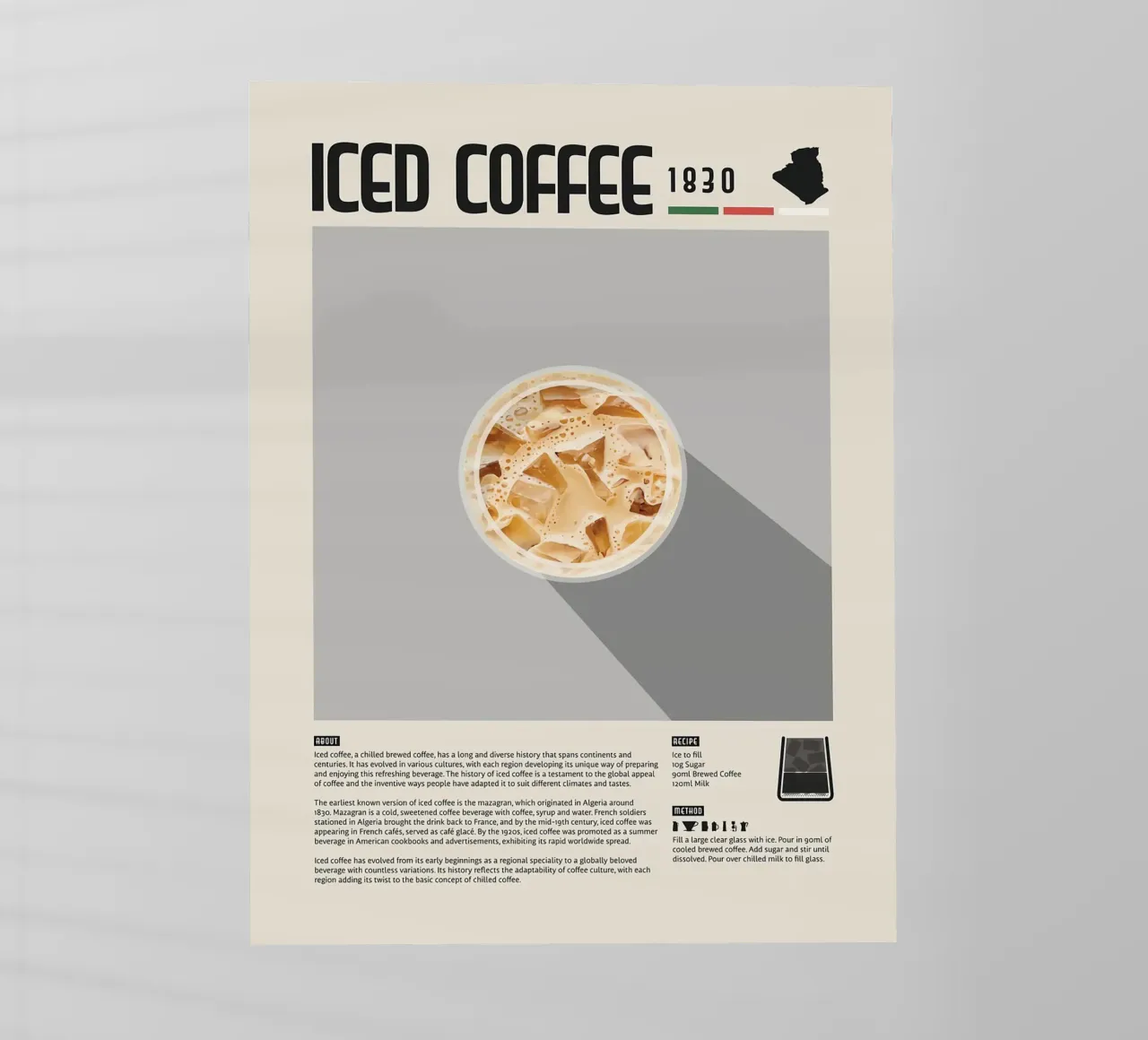 Poster sul caffè freddo pellicola backlit da stewar