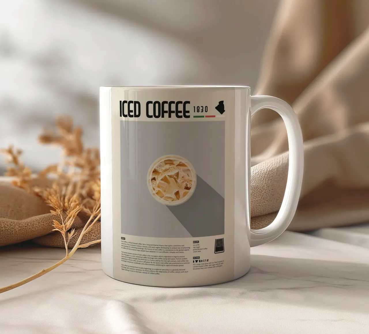 Poster sul caffè freddo tazza in ceramica da stewar