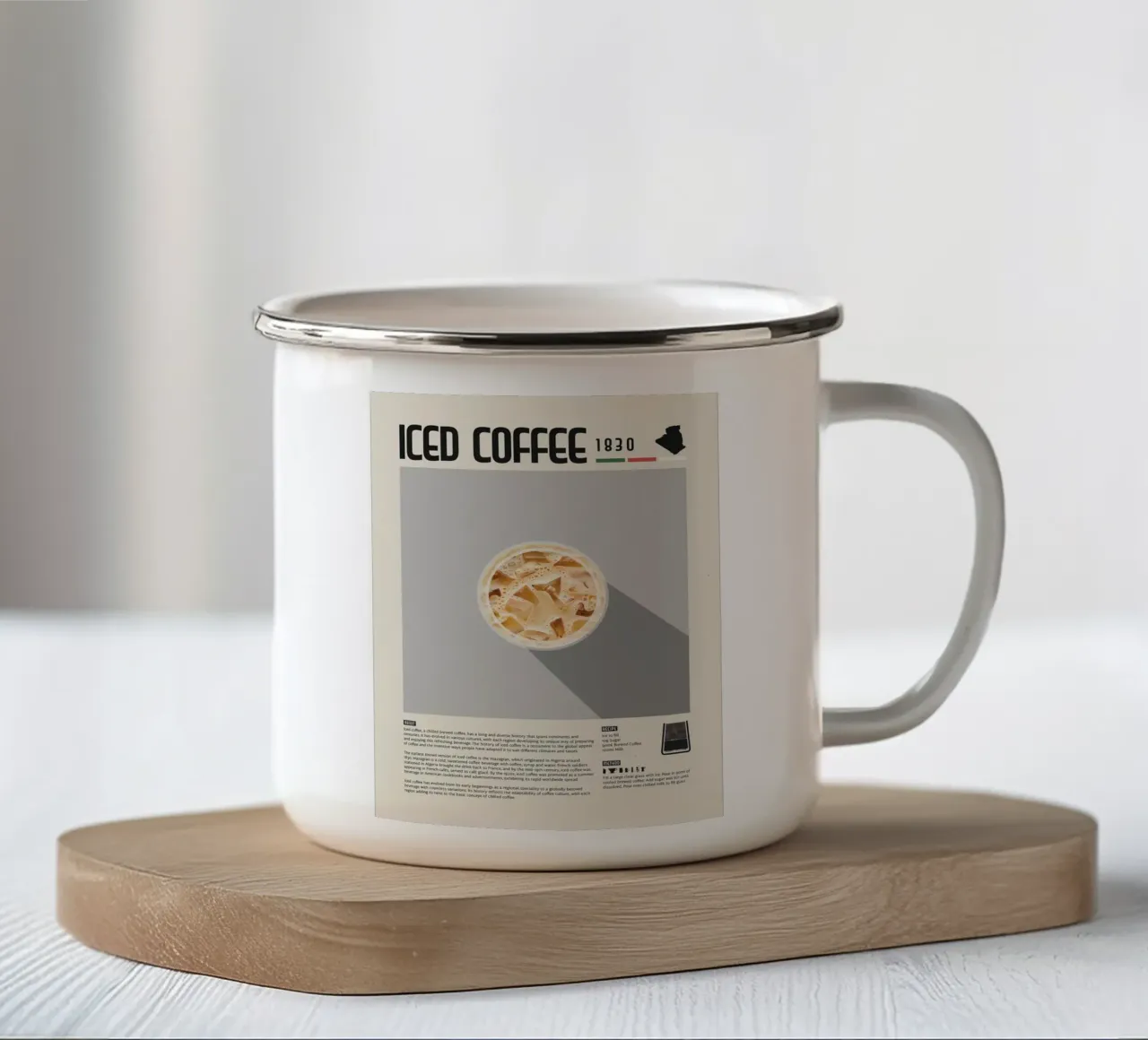 Poster sul caffè freddo tazza in smalto da stewar