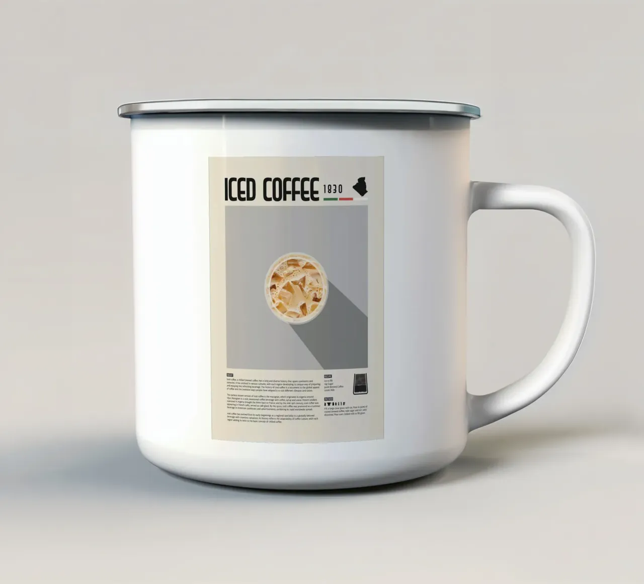 Poster sul caffè freddo tazza in smalto da stewar