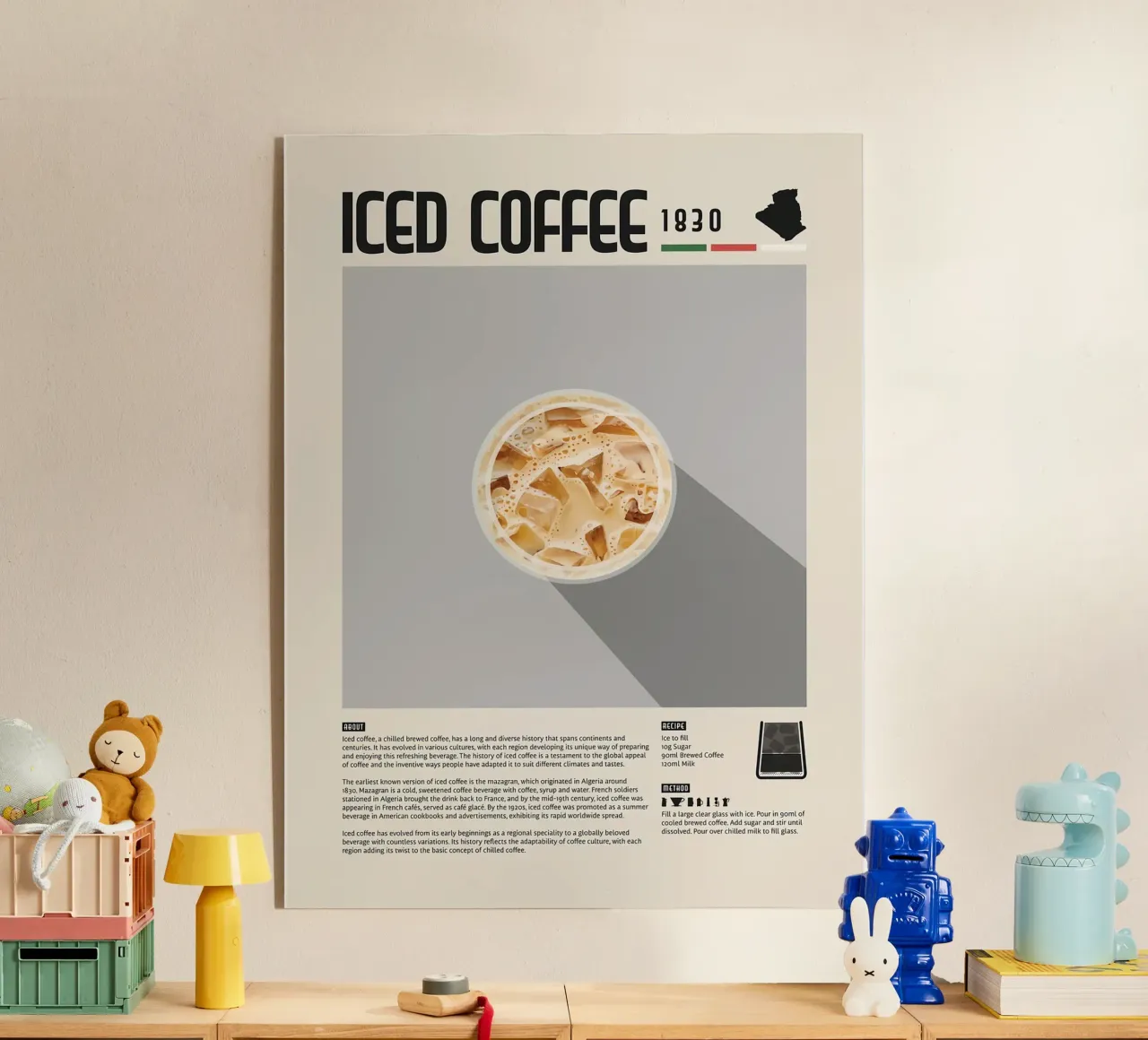 Poster sul caffè freddo plexiglass da stewar