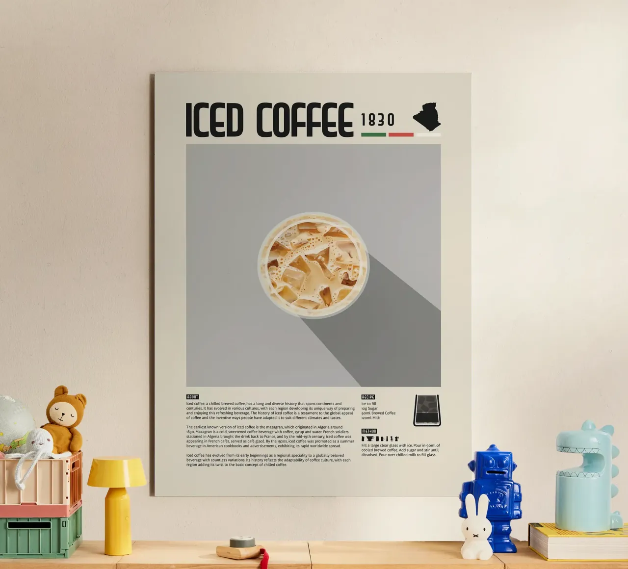 Poster sul caffè freddo alluminio dibond da stewar