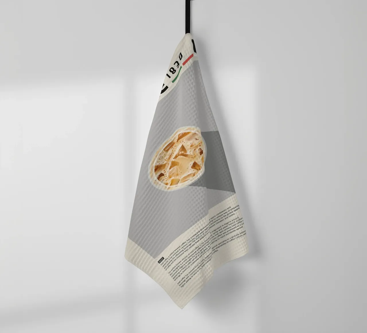 Poster sul caffè freddo canovaccio da cucina da stewar