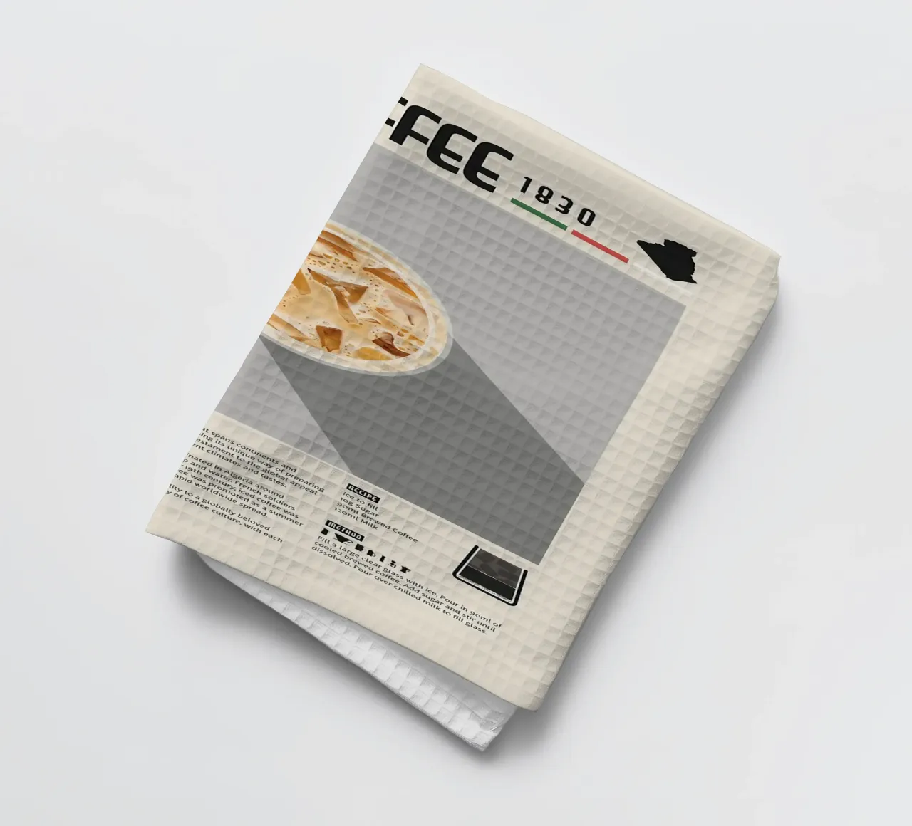 Poster sul caffè freddo canovaccio da cucina da stewar