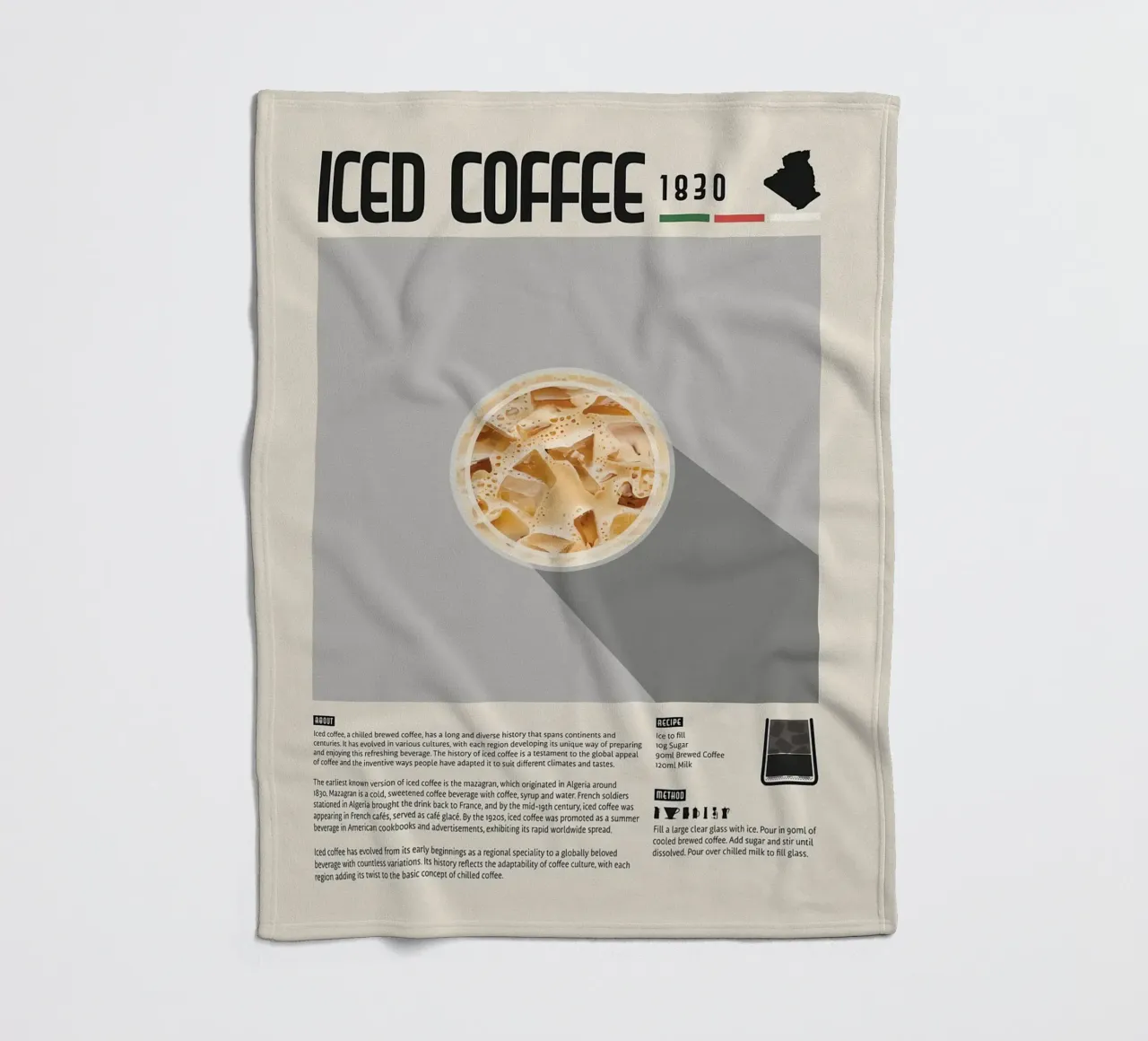 Poster sul caffè freddo coperta in pile da stewar