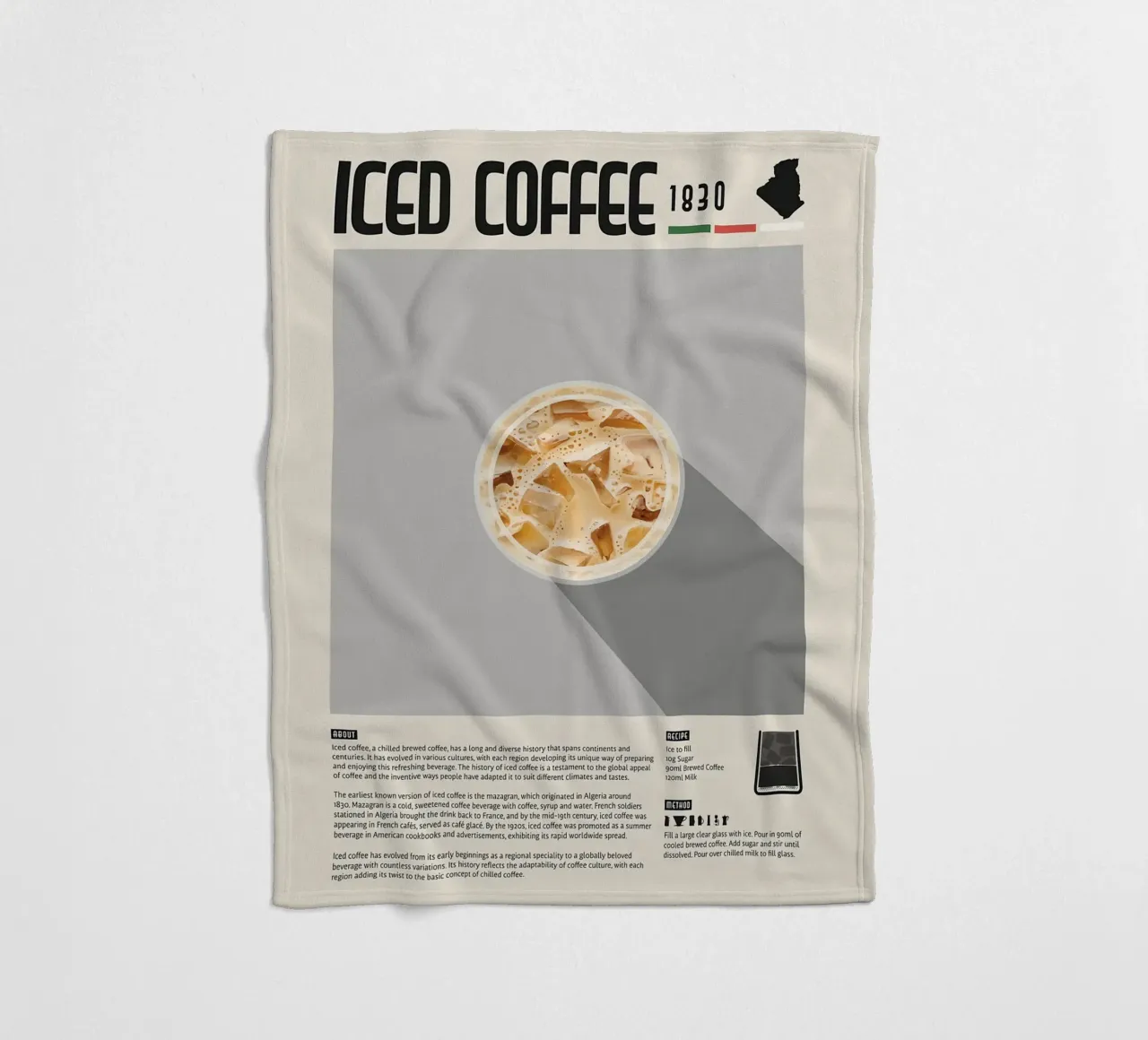 Poster sul caffè freddo coperta in pile da stewar