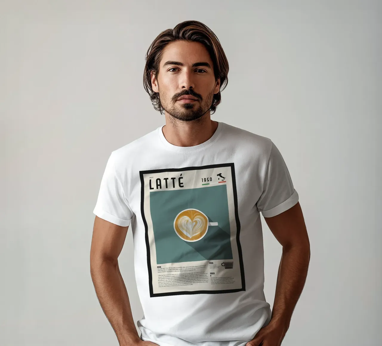 Poster Caffè Latte t-shirt da stewar