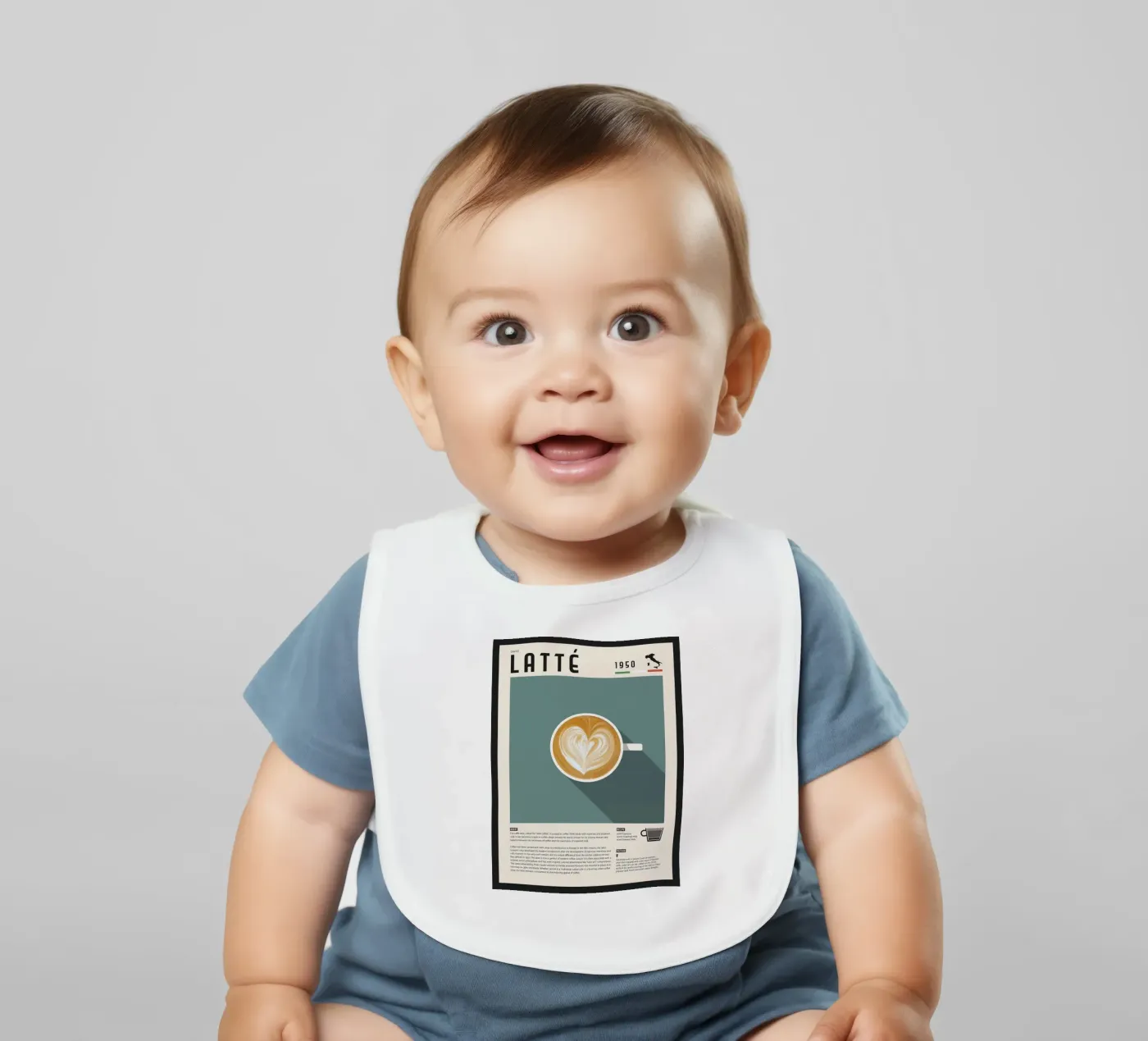 Poster Caffè Latte bavaglino da stewar