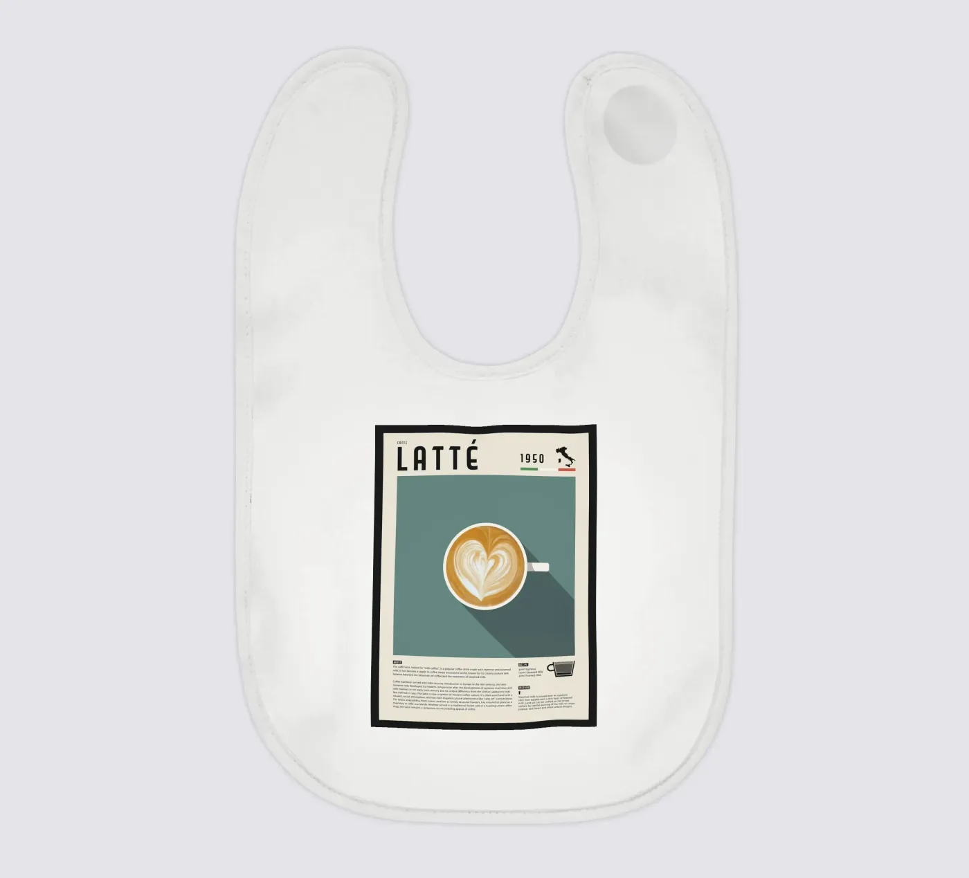 Poster Caffè Latte bavaglino da stewar