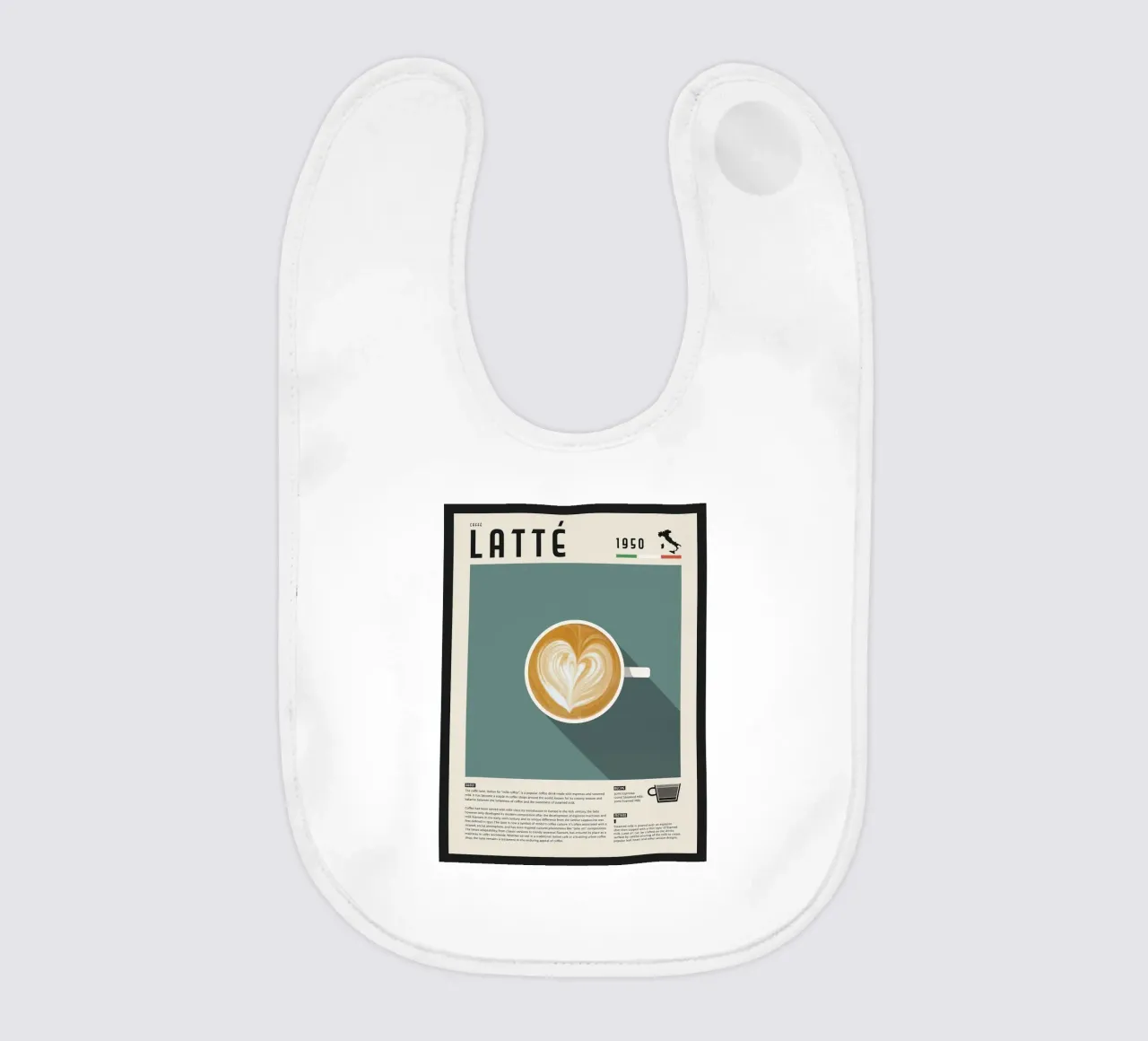 Poster Caffè Latte bavaglino da stewar