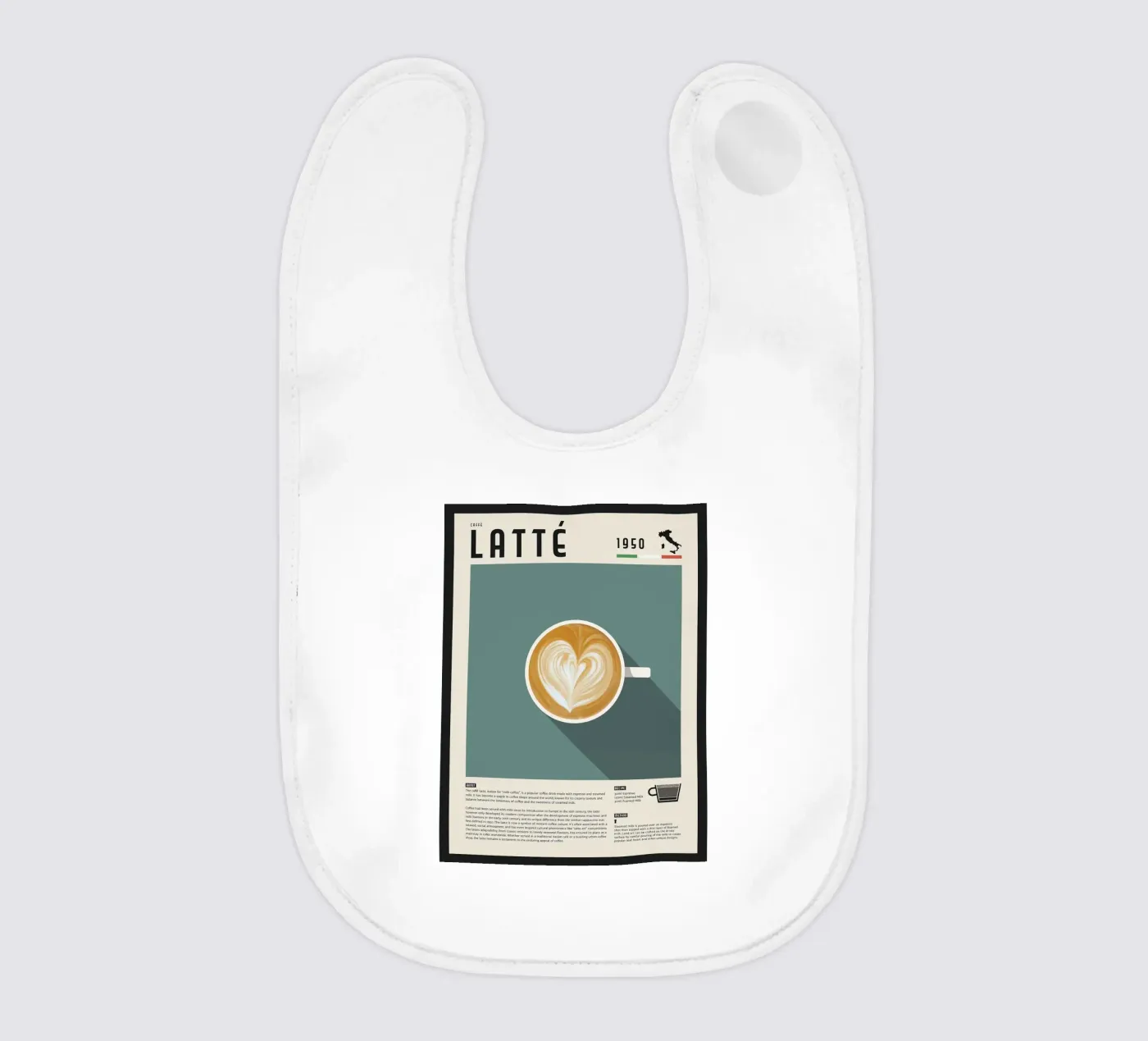 Poster Caffè Latte bavaglino da stewar