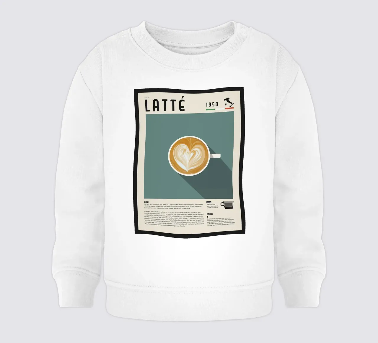 Poster Caffè Latte felpa neonato da stewar