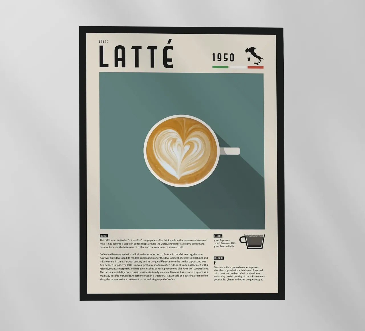 Poster Caffè Latte pellicola backlit da stewar