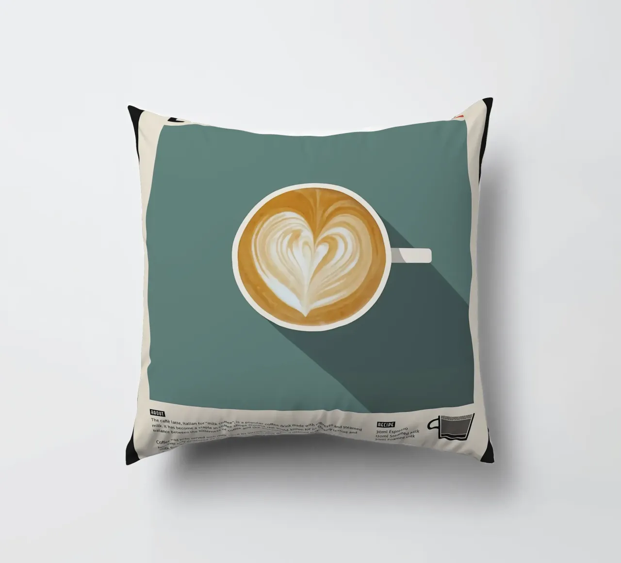 Poster Caffè Latte cuscino da stewar