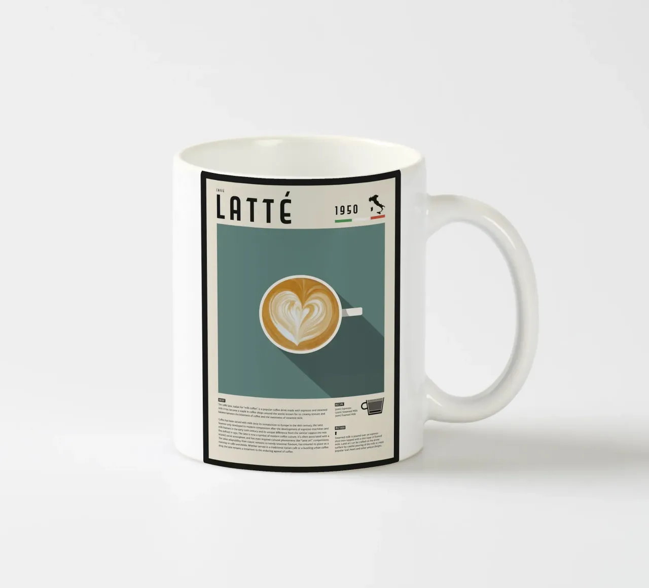 Poster Caffè Latte tazza in ceramica da stewar