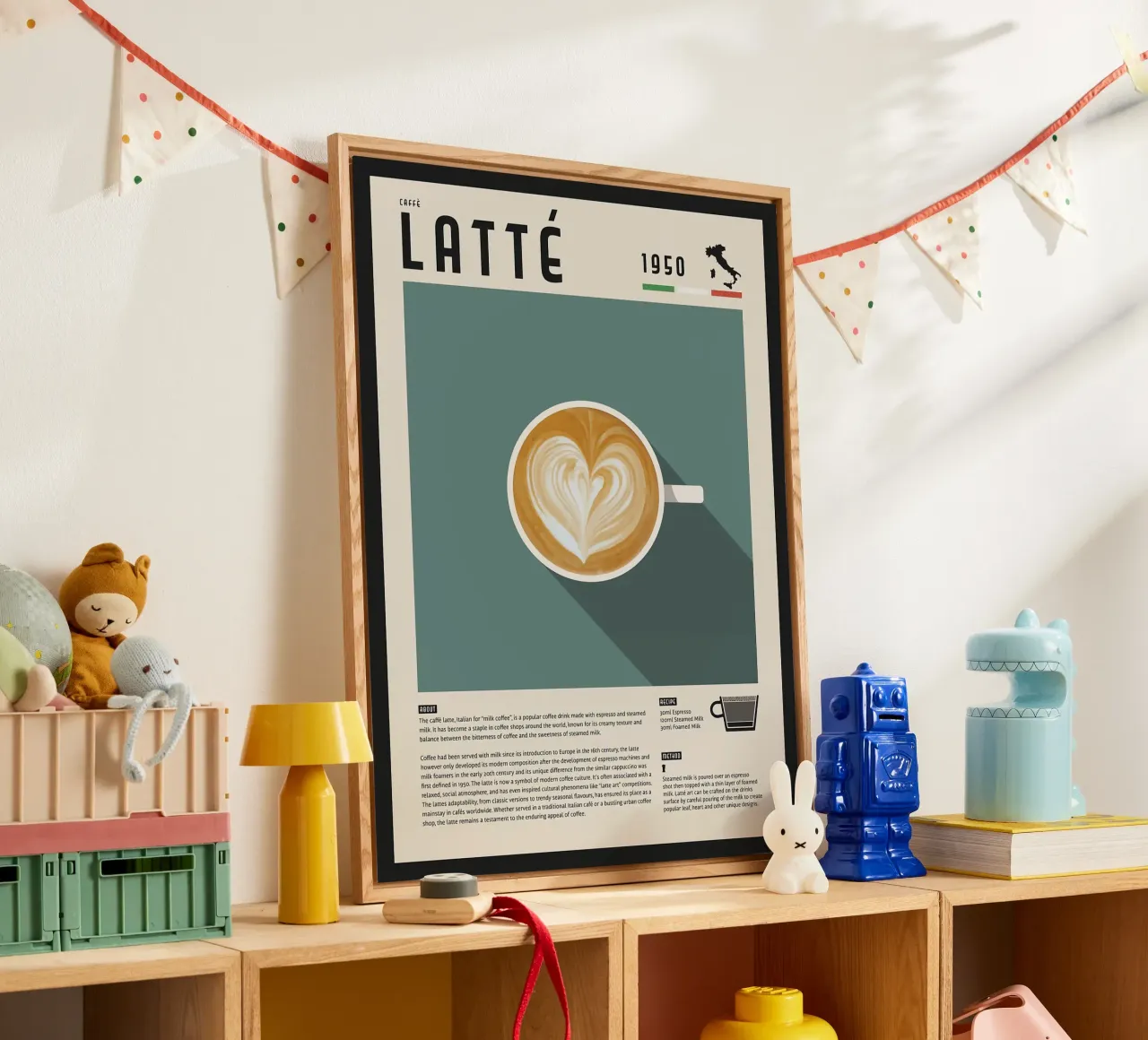 Poster Caffè Latte plexiglass da stewar