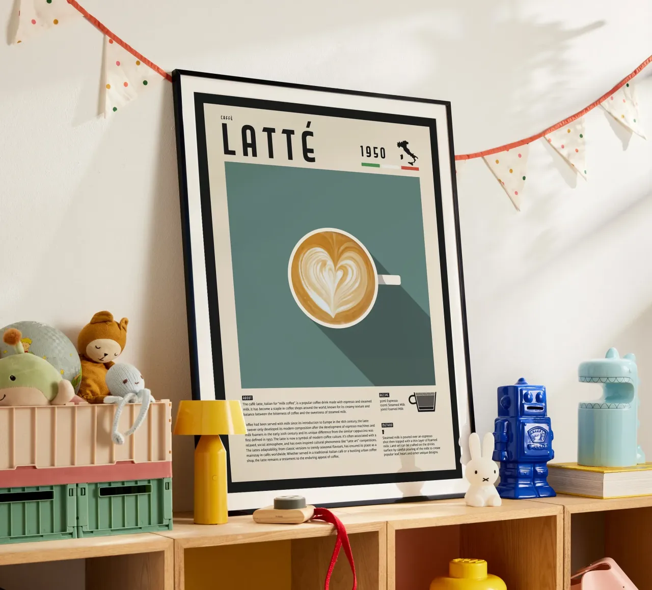 Poster Caffè Latte carta hahnemühle da stewar