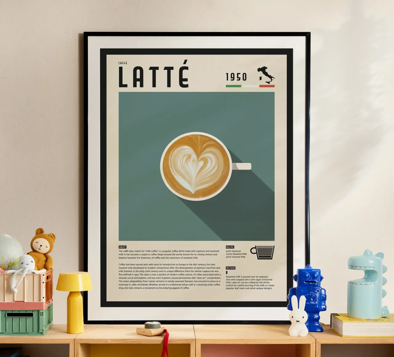 Poster Caffè Latte carta hahnemühle da stewar