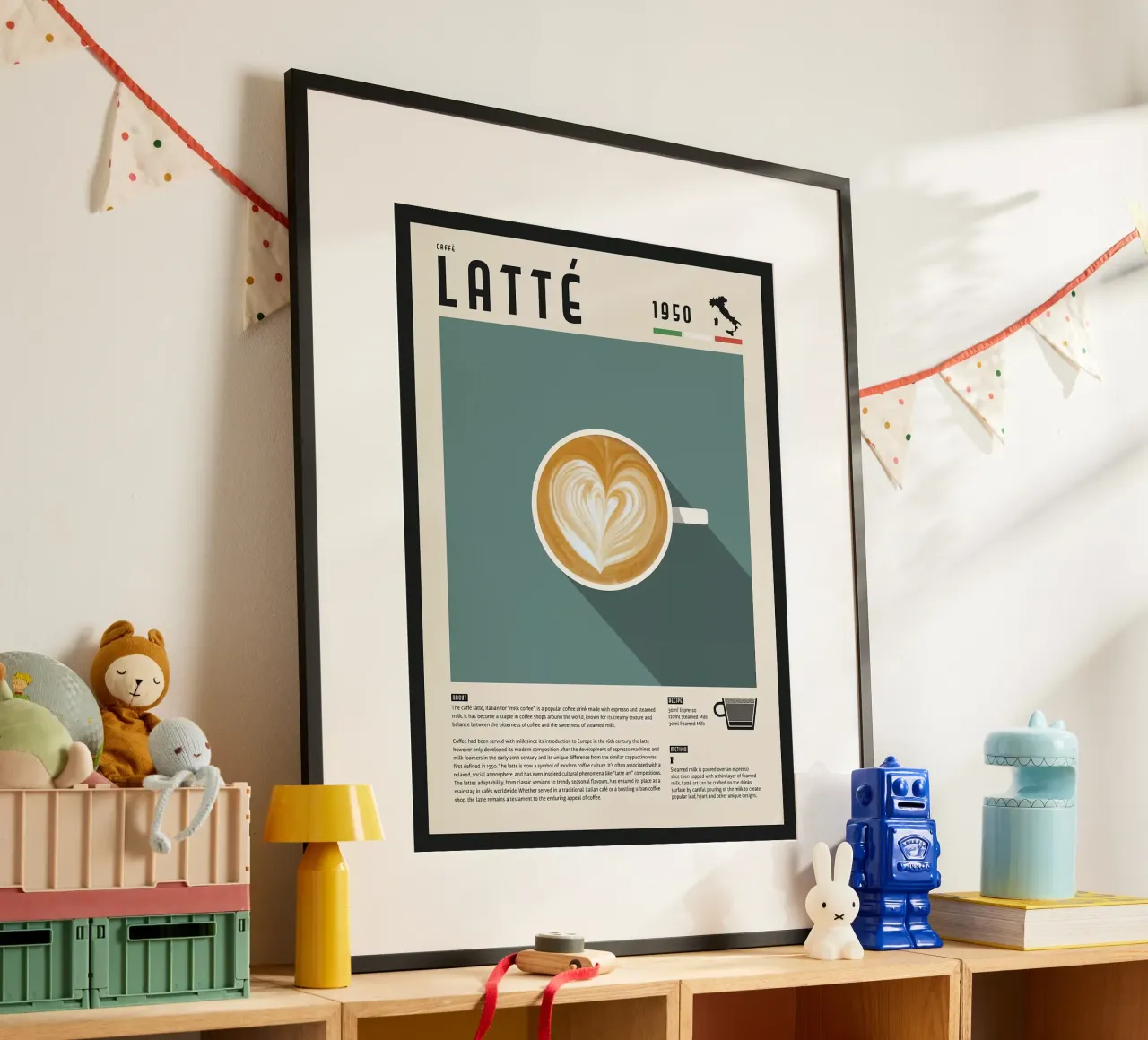 Poster Caffè Latte carta hahnemühle da stewar