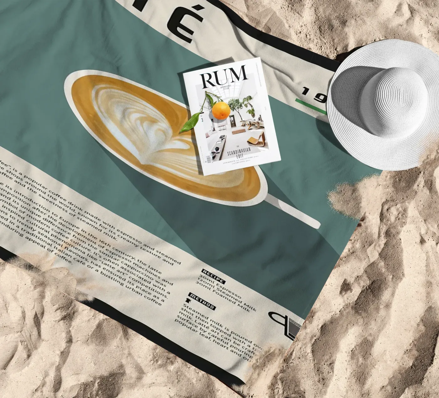 Poster Caffè Latte telo mare da stewar