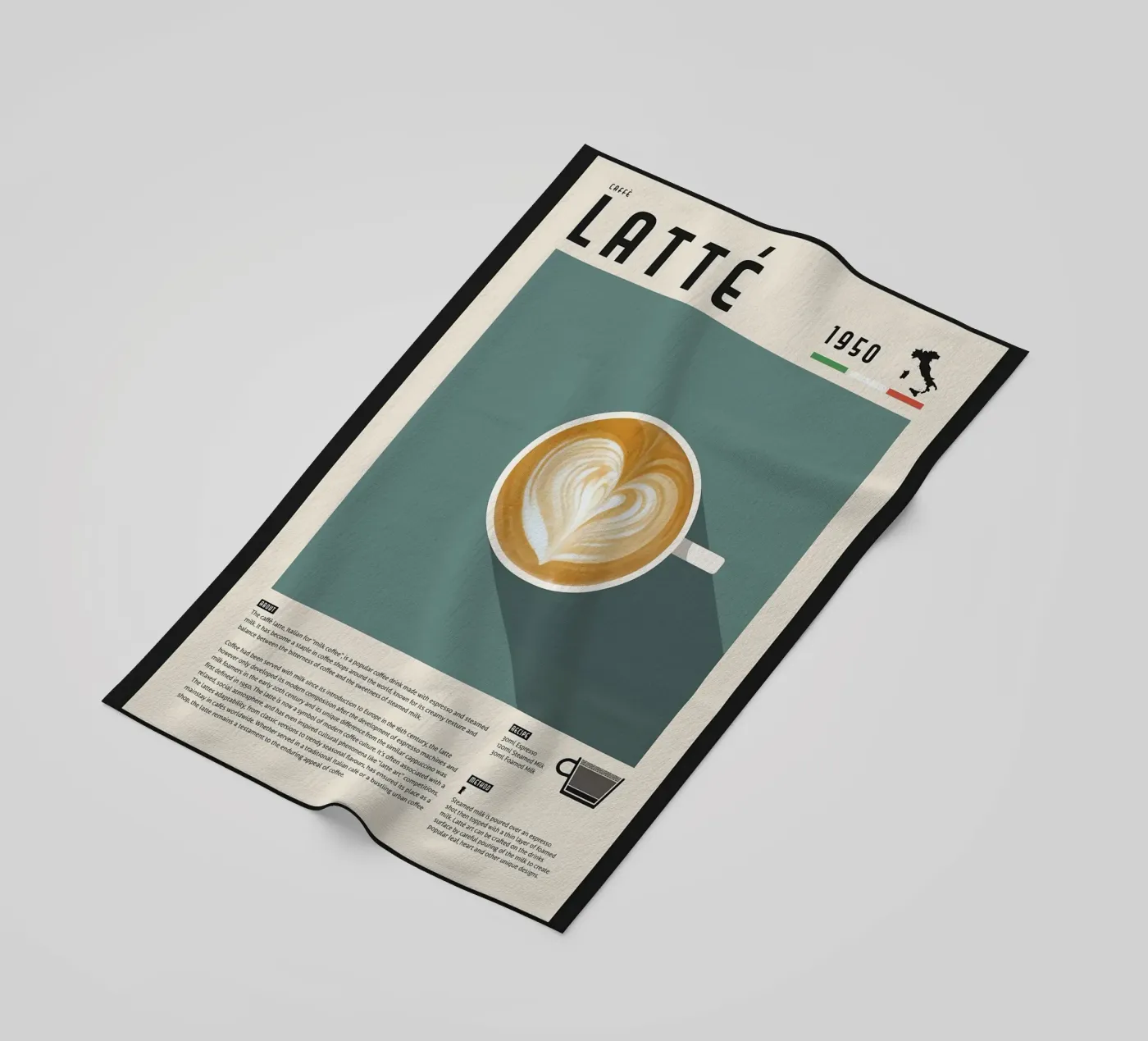 Poster Caffè Latte telo mare da stewar