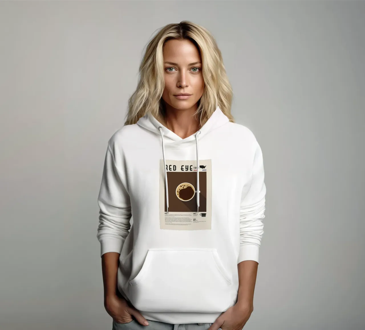 Poster del caffè Red Eye felpa con cappuccio da stewar