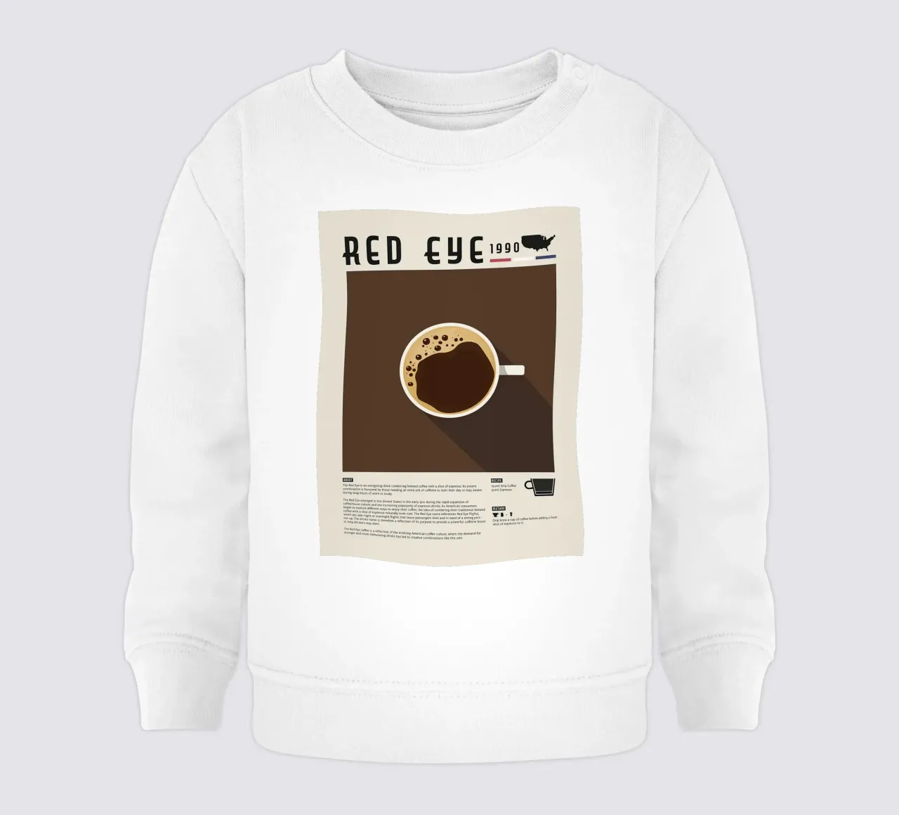 Poster del caffè Red Eye felpa neonato da stewar