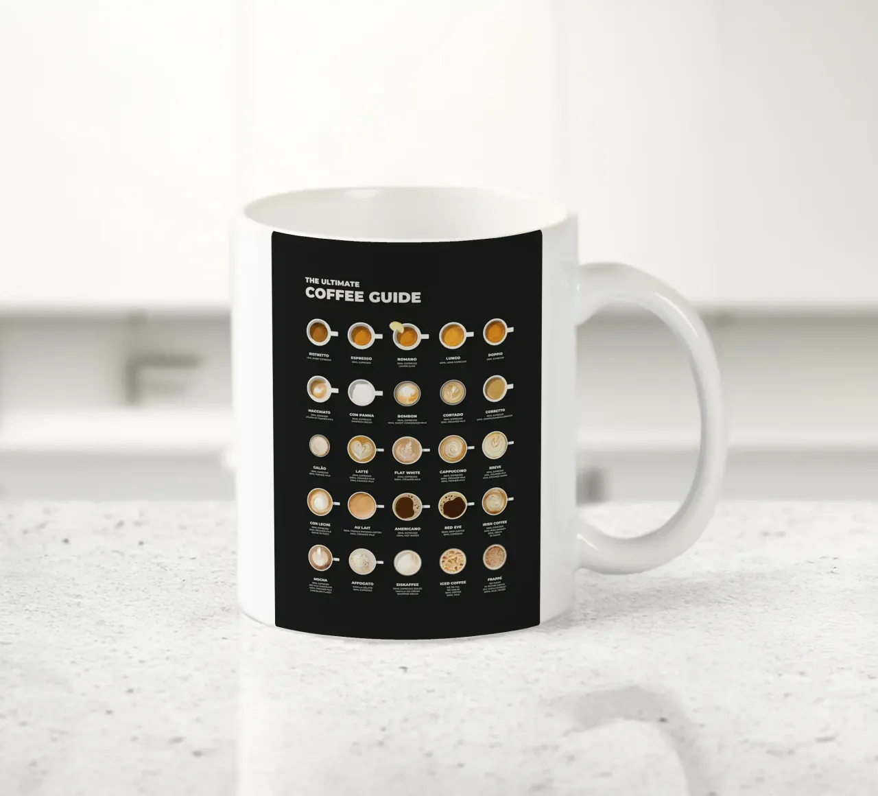Il grafico della guida definitiva al caffè tazza in ceramica da stewar
