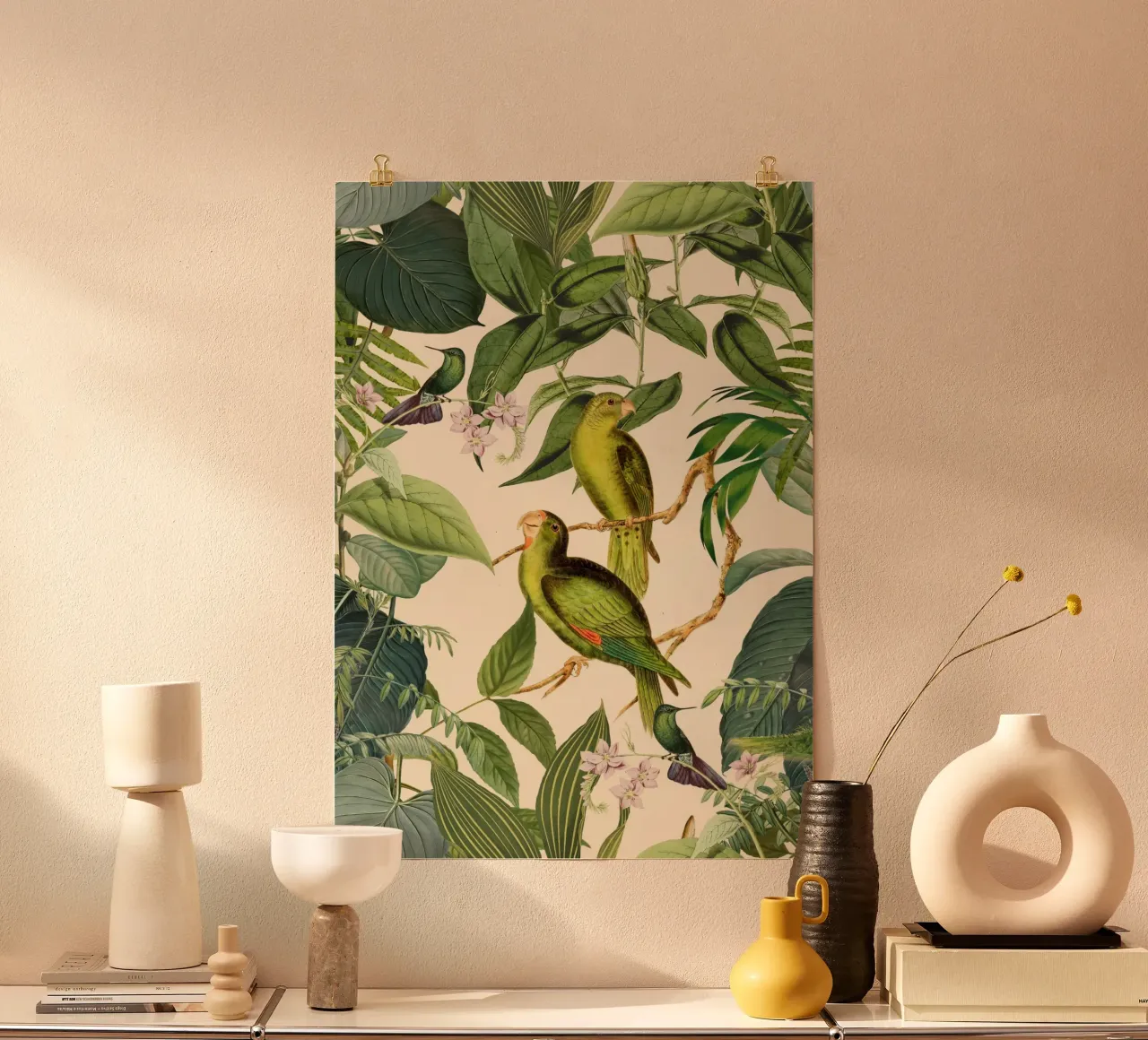 Parrocchetti della giungla tropicale poster da Andrea Haase Vintage World