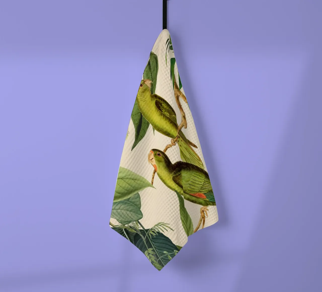 Perruches de la jungle tropicale torchon de Andrea Haase Vintage World