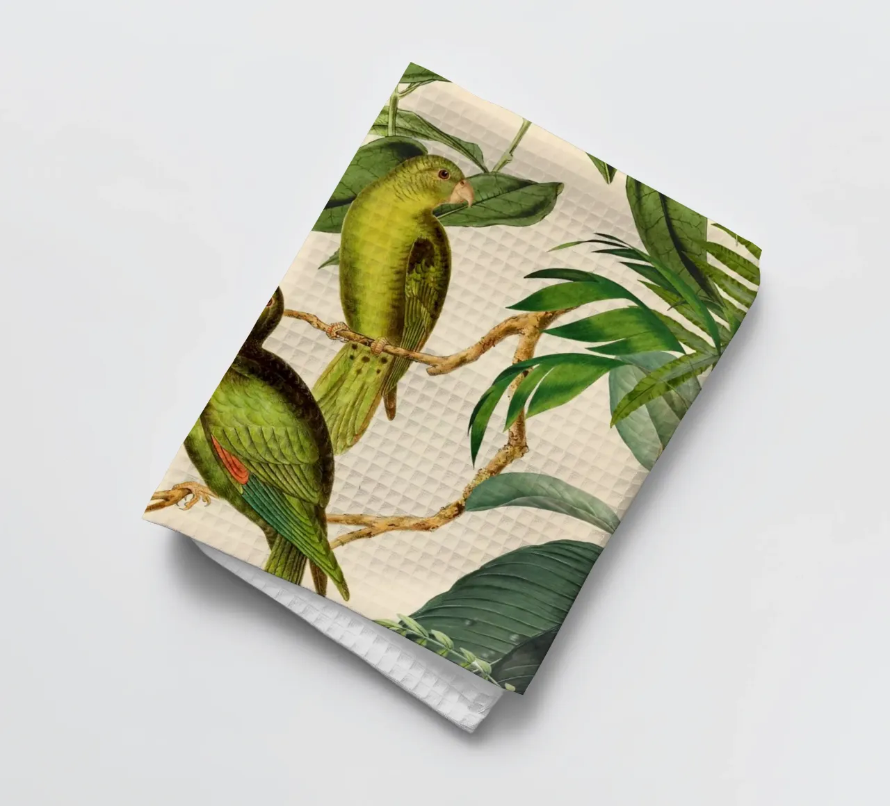Perruches de la jungle tropicale torchon de Andrea Haase Vintage World
