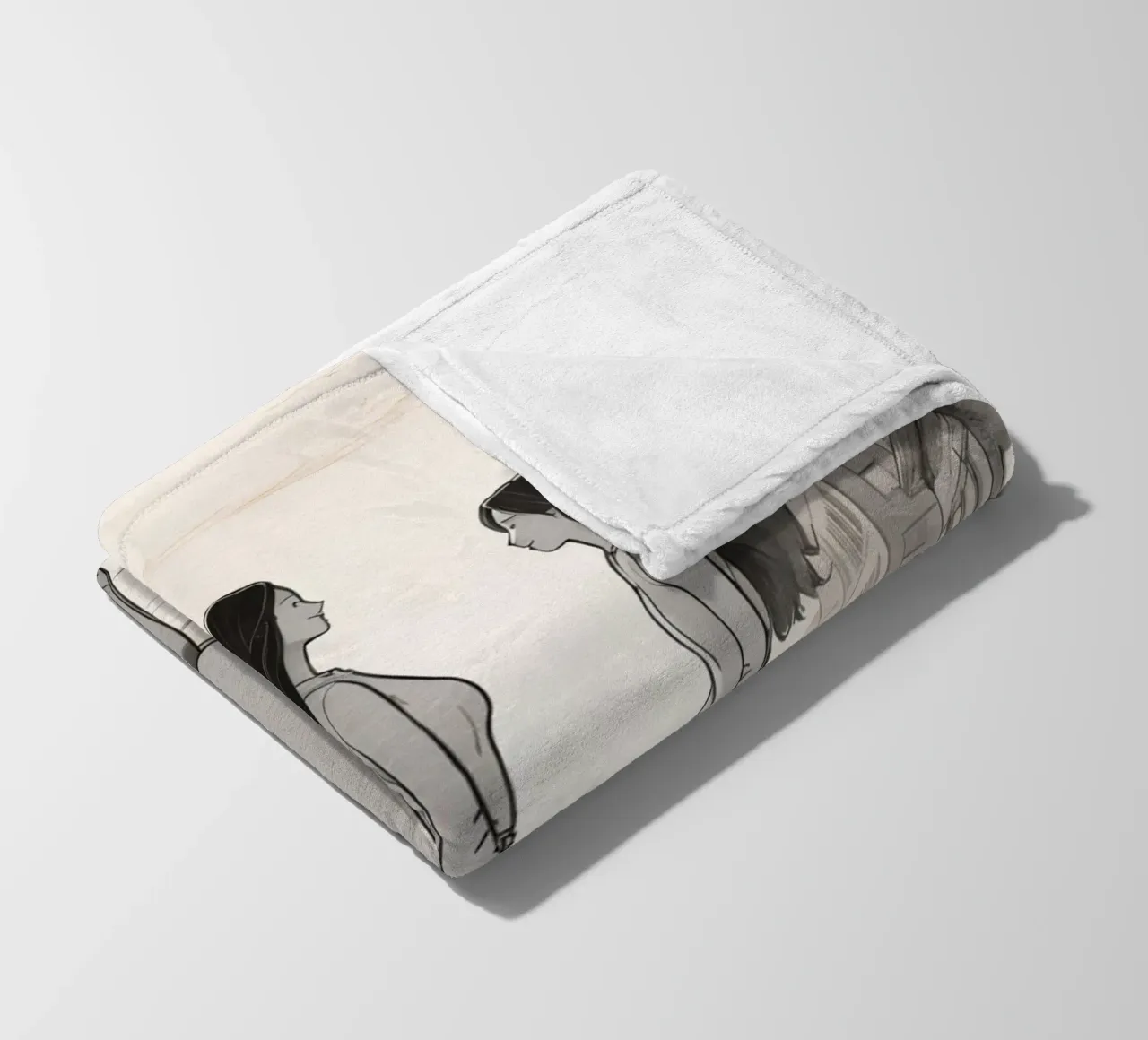 Due amici si tengono per mano in una strada della città coperta in pile da DesignDoodle