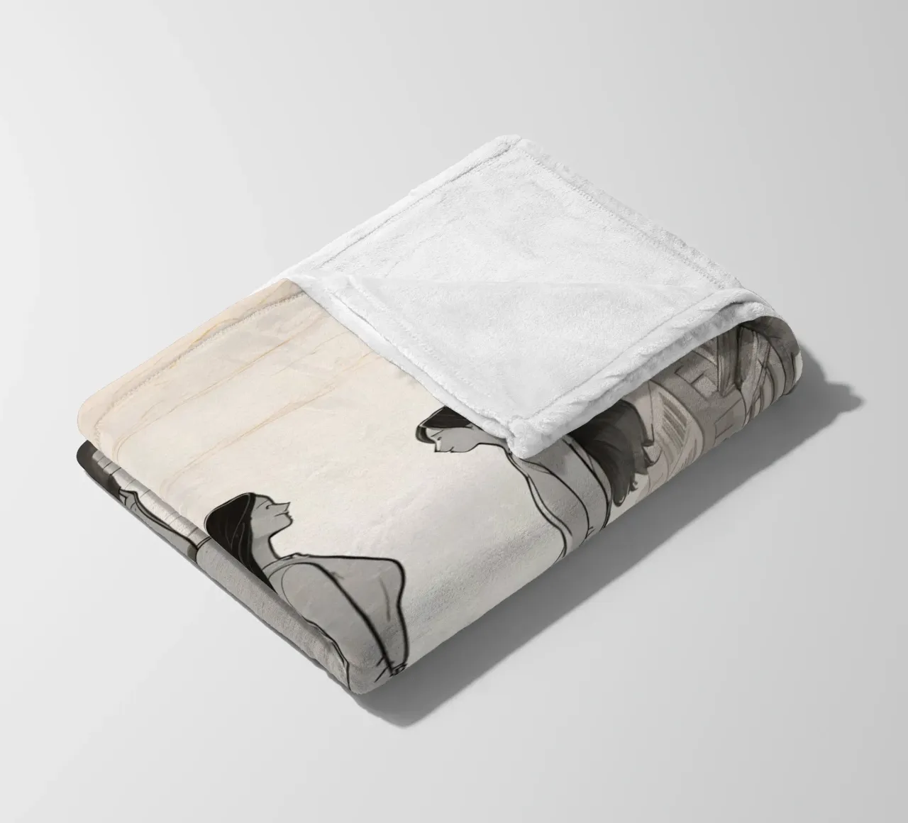 Due amici si tengono per mano in una strada della città coperta in pile da DesignDoodle