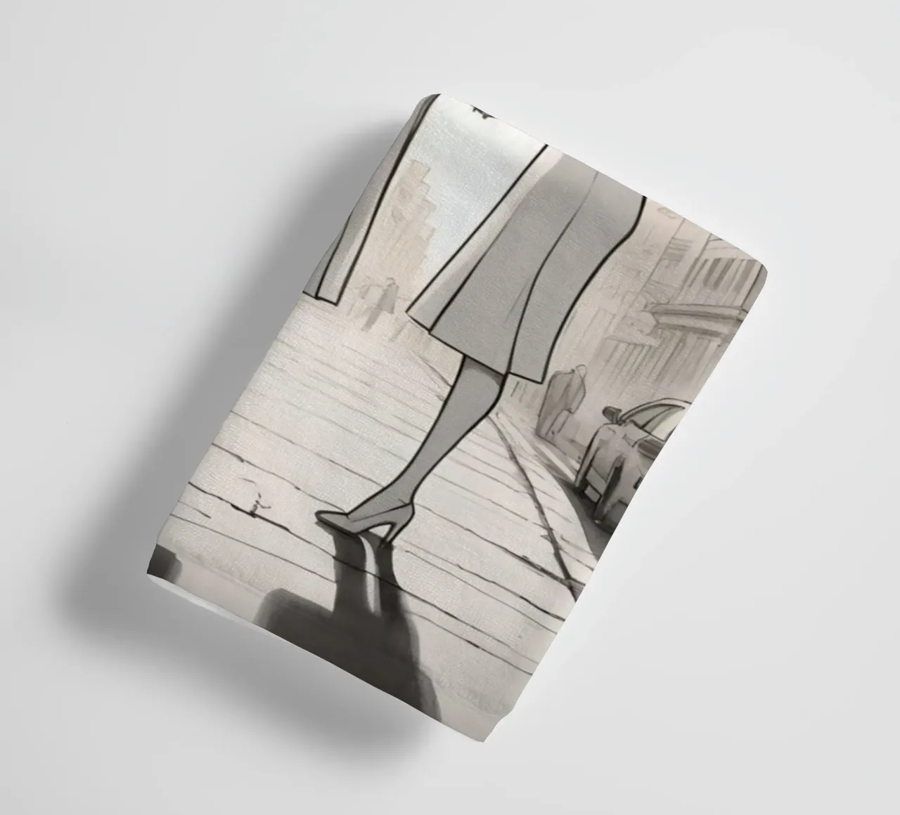 Due amici si tengono per mano in una strada della città asciugamano da bagno da DesignDoodle