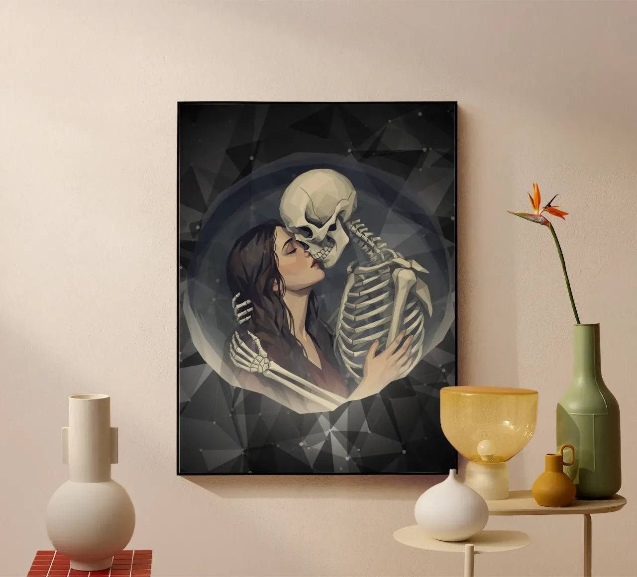 Il bacio della morte Lowpoly plexiglass da Low Profile