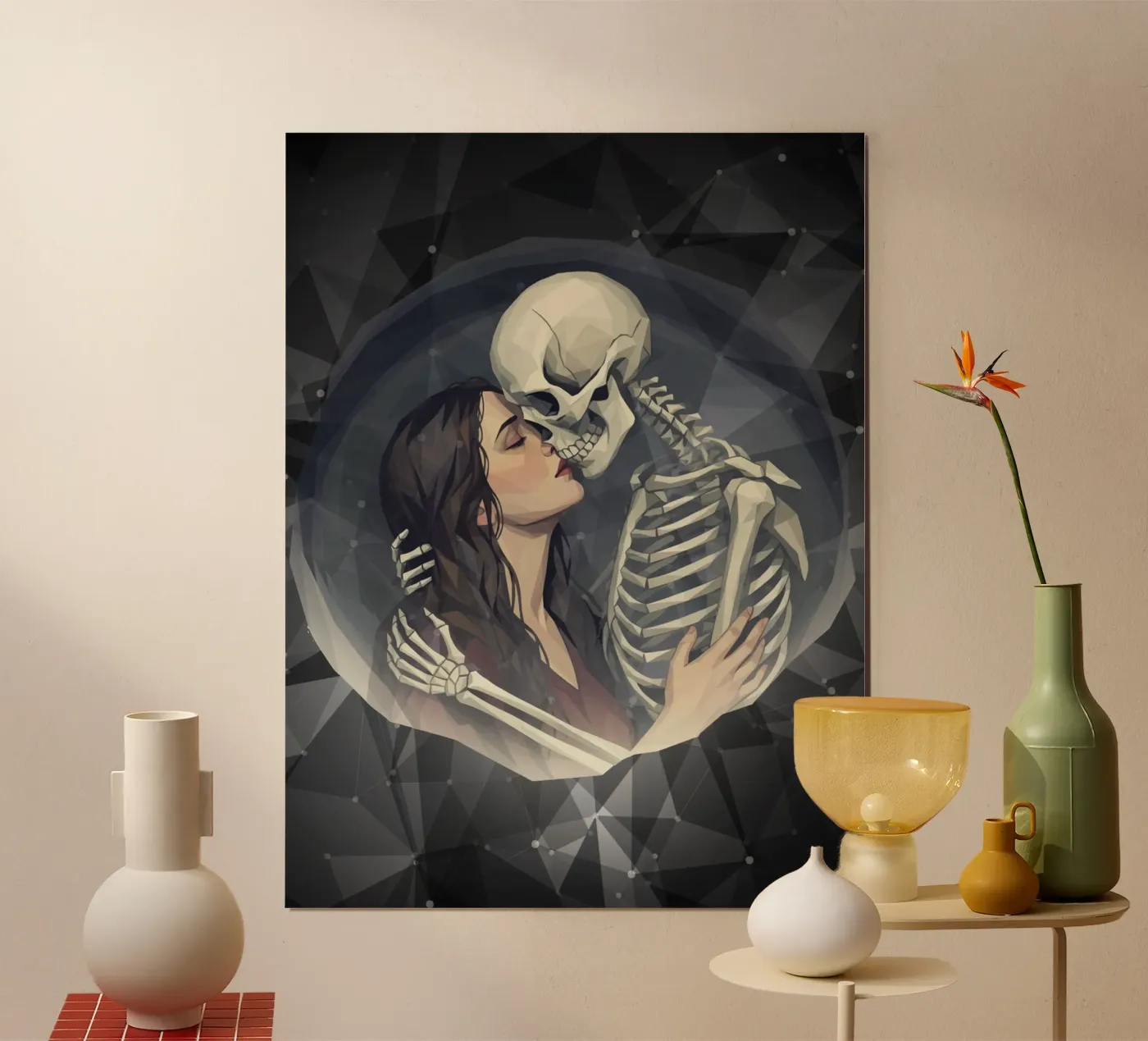 Il bacio della morte Lowpoly poster da Low Profile