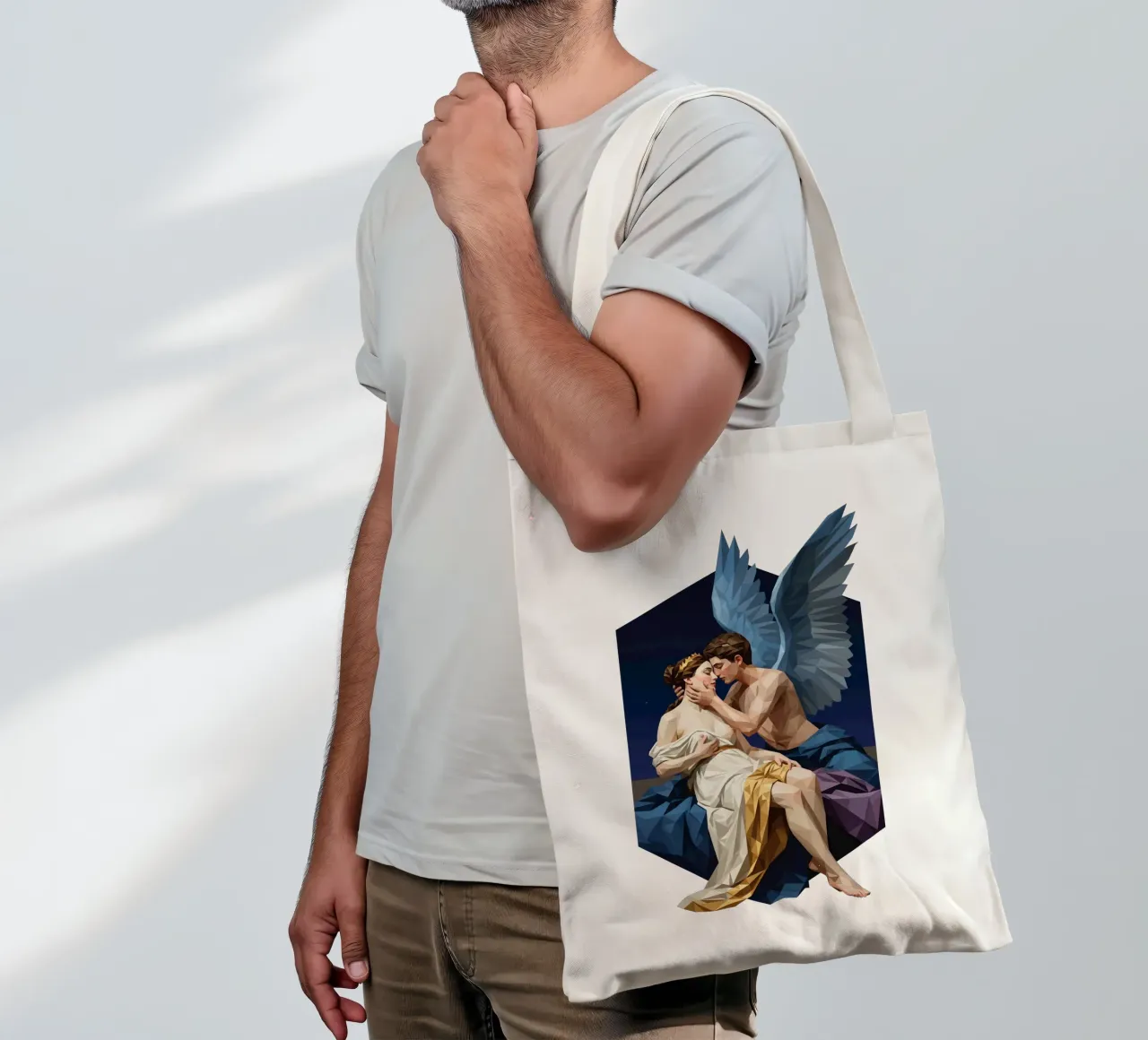 Amore e Psiche Lowpoly borsa in juta da Low Profile