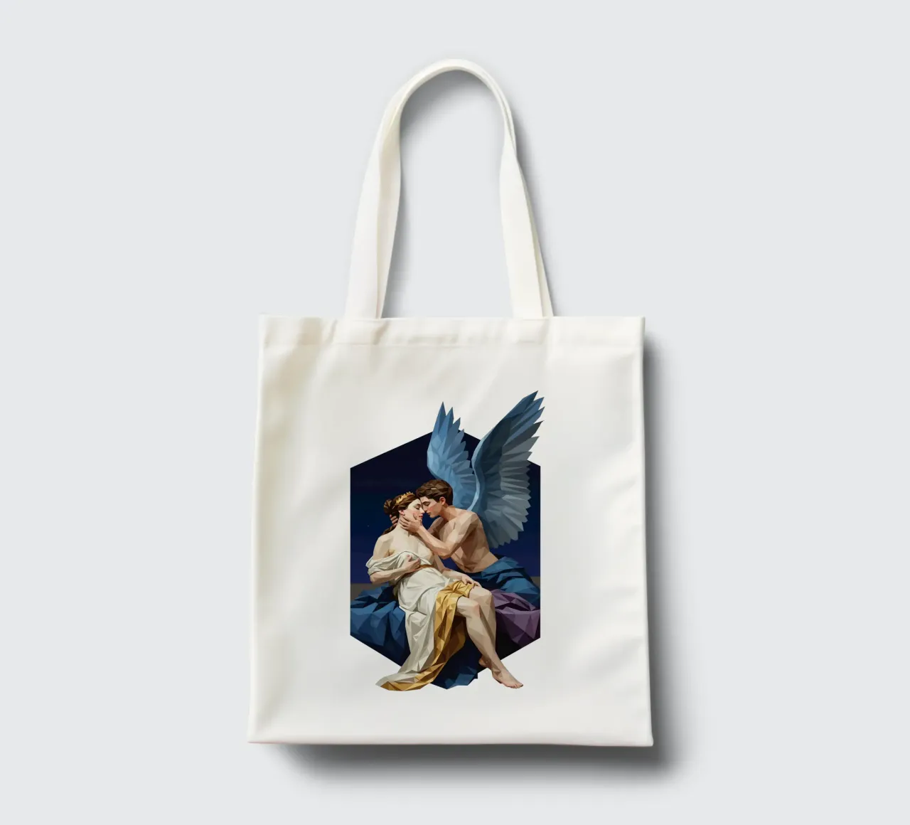 Amore e Psiche Lowpoly borsa in juta da Low Profile