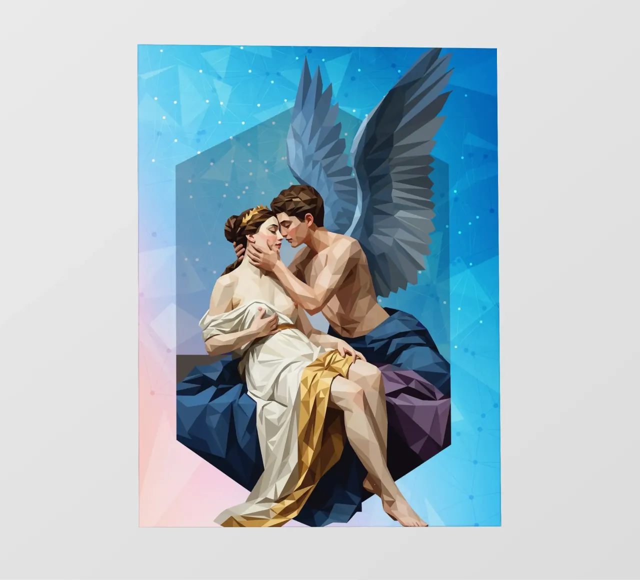 Amore e Psiche Lowpoly pellicola backlit da Low Profile