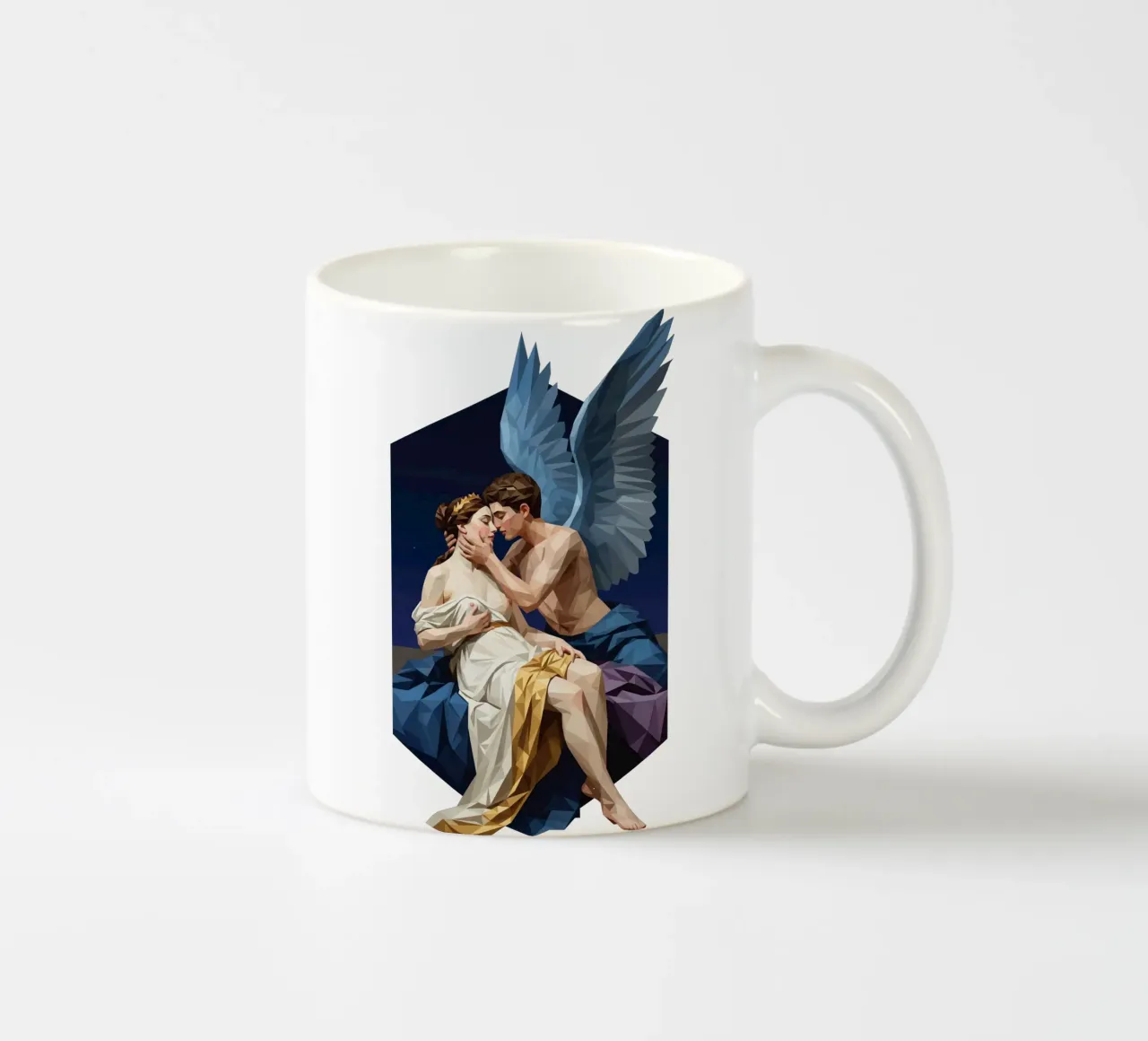 Amore e Psiche Lowpoly tazza in ceramica da Low Profile