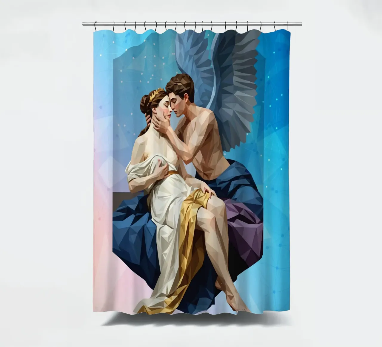 Amore e Psiche Lowpoly tenda da doccia da Low Profile