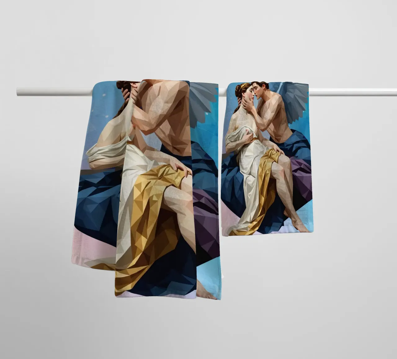 Amore e Psiche Lowpoly asciugamano da bagno da Low Profile
