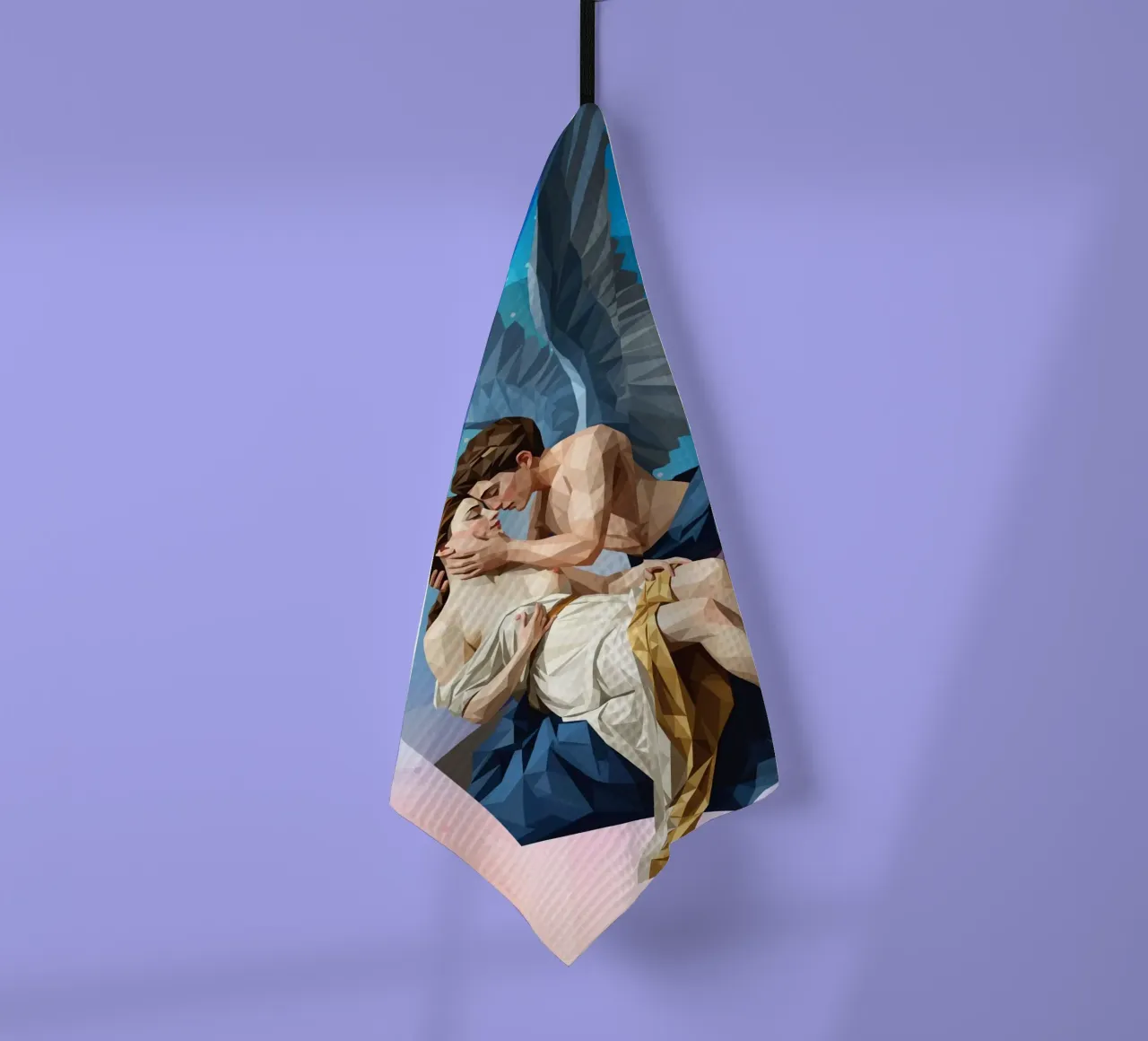 Amore e Psiche Lowpoly canovaccio da cucina da Low Profile